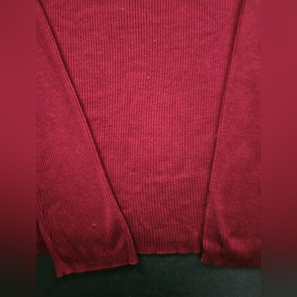 NWT - Silk "Loft" Maroon Heavy Knit Top - Size XL - Picture 6 of 8
